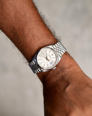 ROLEX DATE JUST SILVER