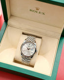 ROLEX DATE JUST SILVER