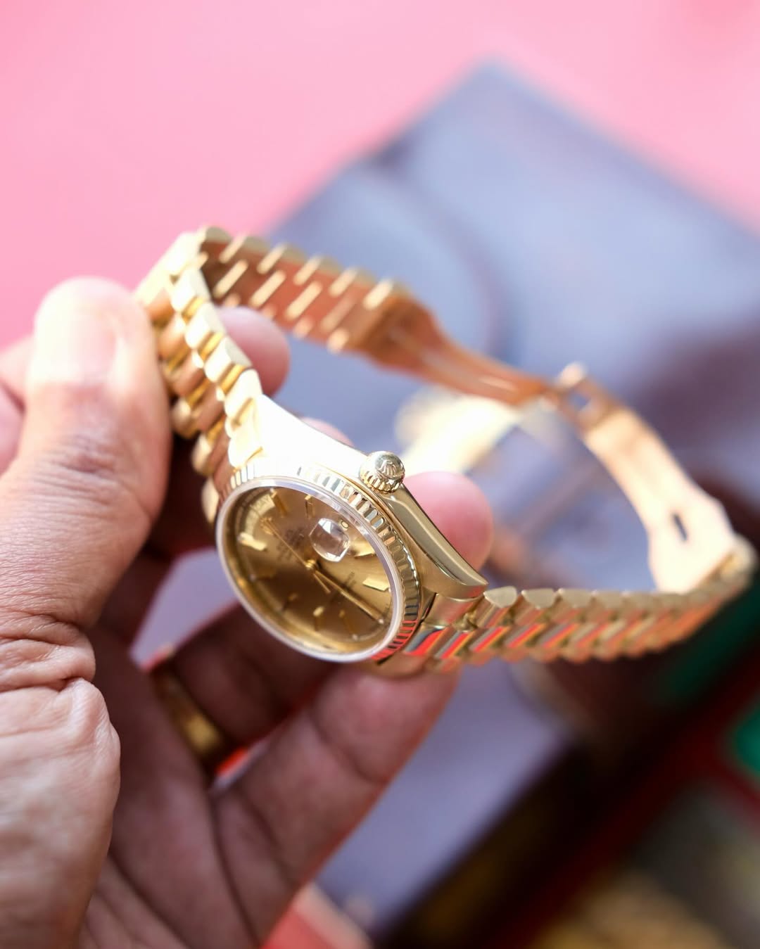 ROLEX DAY DATE 1979 | QUALIDADE MIRROR | ACOMPANHA CAIXA E DOCUMENTOS REPLICA ROLEX