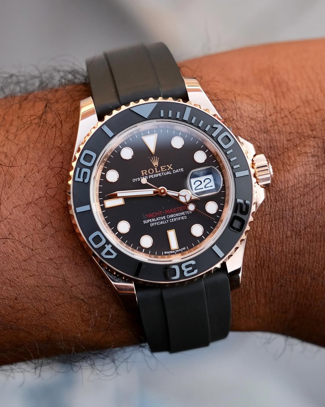 Rolex Yacht-Master Everose | QUALIDADE MIRROR | ACOMPANHA CAIXA E DOCUMENTOS REPLICA ROLEX | ULTIMAS UNIDADES COM DESCONTO DE INVERNO