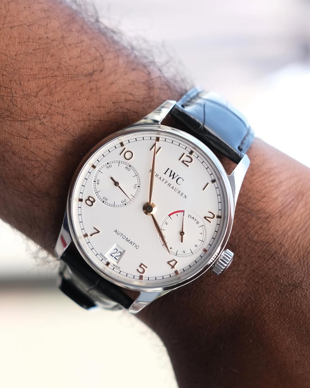 IWC PORTUGUESE SEVEN DAYS | QUALIDADE MIRROR | ACOMPANHA CAIXA E DOCUMENTOS REPLICA IWC