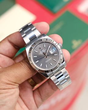 ROLEX DATEJUST DARK RHODIUM