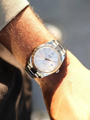 ROLEX DATE JUST SILVER