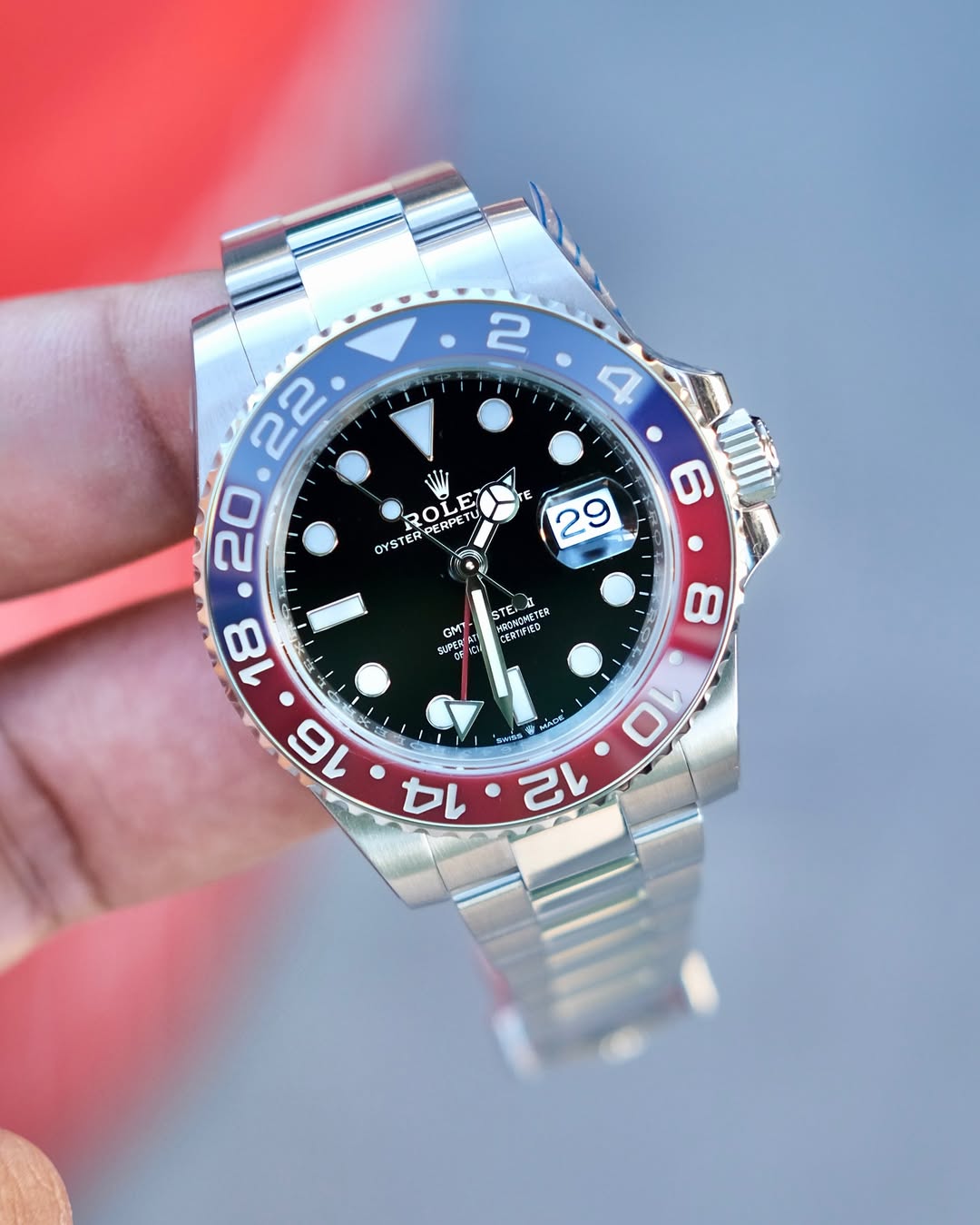 Rolex GMT Master II PEPSI | QUALIDADE MIRROR | ACOMPANHA CAIXA E DOCUMENTOS REPLICA ROLEX | ULTIMAS UNIDADES COM DESCONTO DE INVERNO