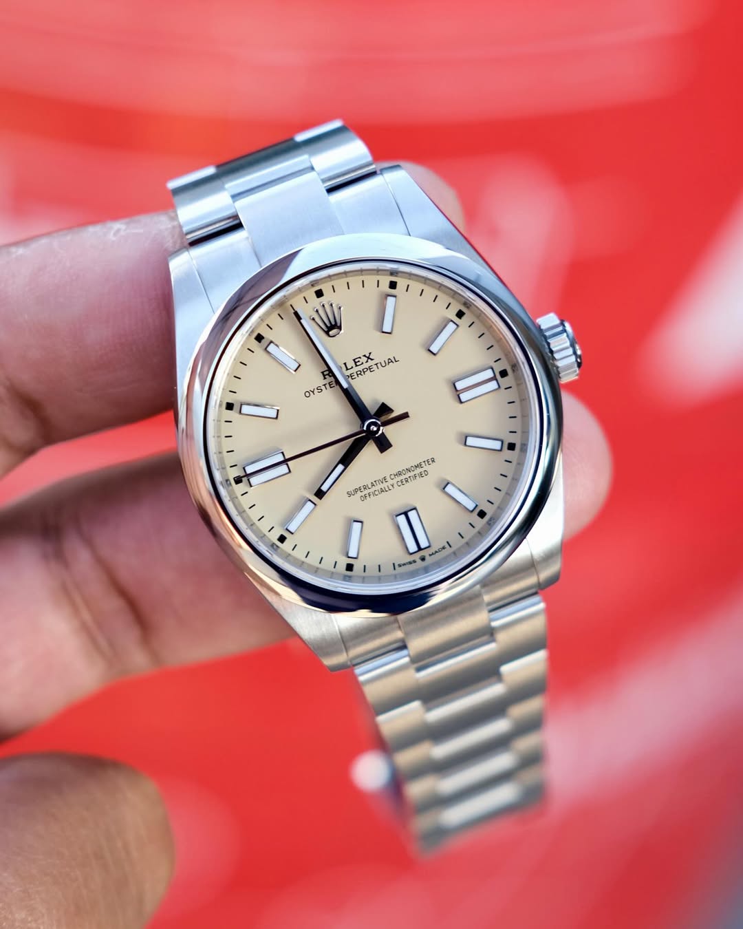 ROLEX OYSTER PERPETUAL BEIGE