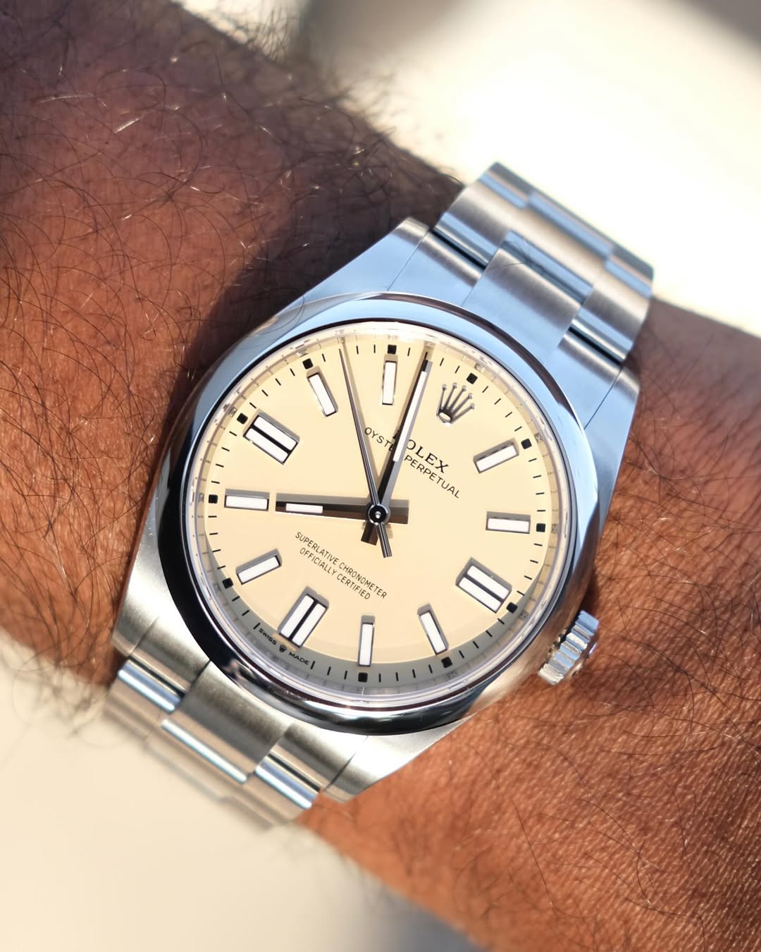 ROLEX OYSTER PERPETUAL BEIGE
